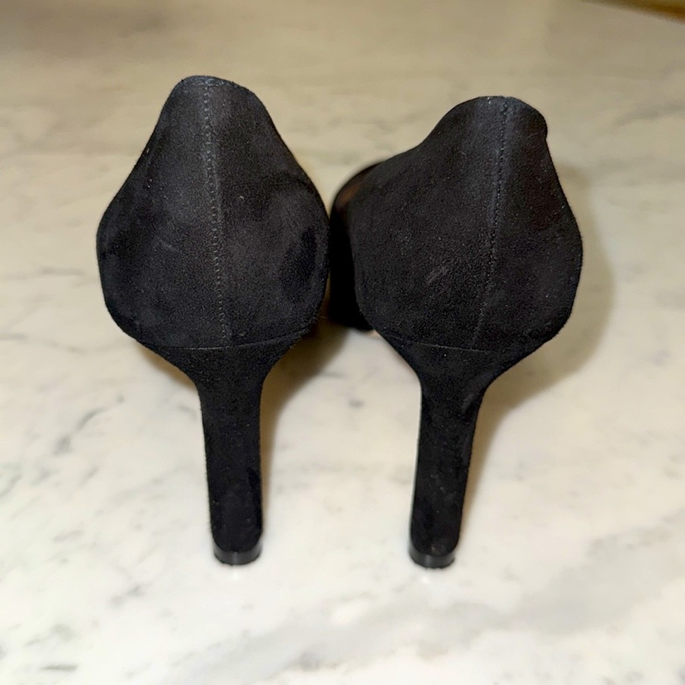STUART WEITZMAN Shoes Larsa Suede Platform Pump Heels Black Size 6.5 - Picture 8 of 16